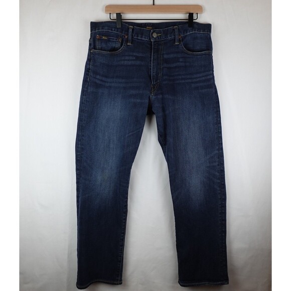 Polo Ralph Lauren Men’s Jeans Thompson Relaxed Fit Blue Denim Sz 34x30 Retro Y2K - Picture 12 of 13